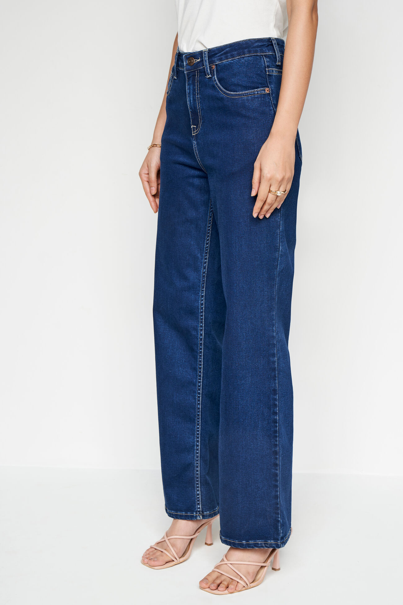 Dark Blue Solid Straight Bottom, Blue, image 2